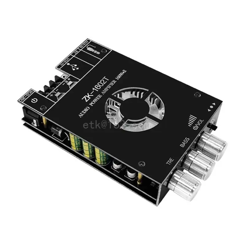

DIY ZK-1602T 2,0-канальный модуль цифрового усилителя 160 Вт + 160 Вт сабвуфер и высокий тон для пассивных динамиков домашнего