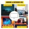 VEVOR 100 Inch Tripod Projector Screen W/ Stand 16:9 4K HD Portable Home Cinema for Indoor & Outdoor Projection 2