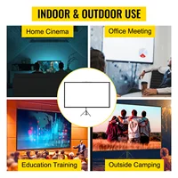 VEVOR 100 Inch Tripod Projector Screen W/ Stand 16:9 4K HD Portable Home Cinema for Indoor & Outdoor Projection 2