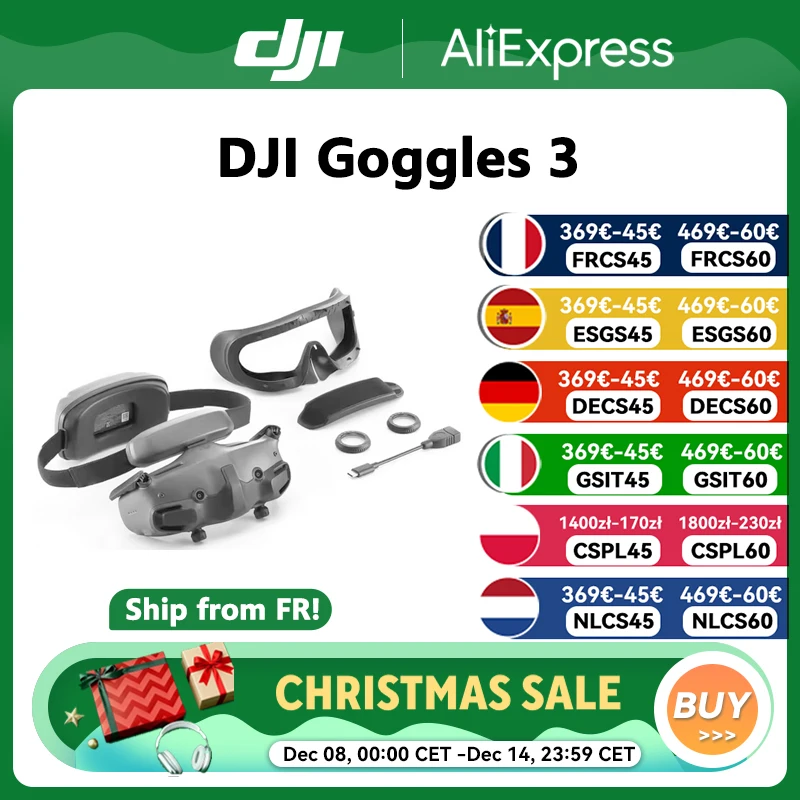 DJI Goggles 3 FPV Gogle z EU za $561.53 / ~2085zł