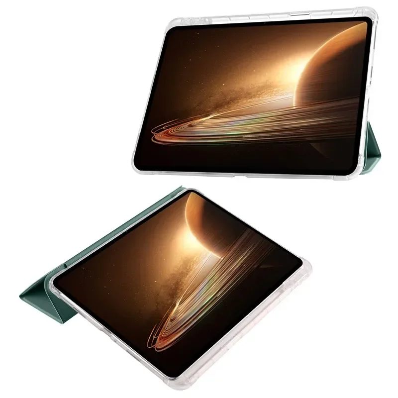 Clear Stand Soft TPU Back Cover with Pencil Holder