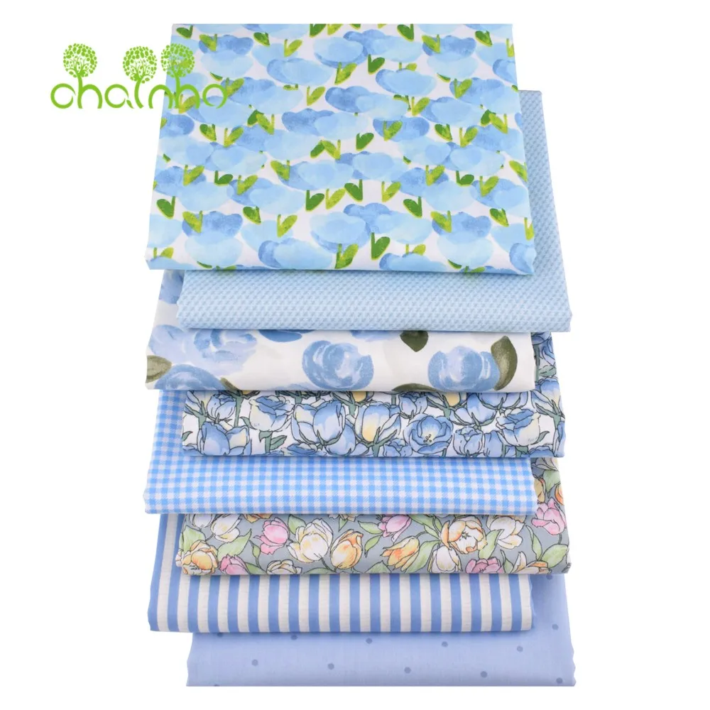 Chainho,Printed Twill Weave Cotton Fabric,DIY Quilting Sewing Material,Handmade Textile,Patchwork Cloth,Floral Series,25C20