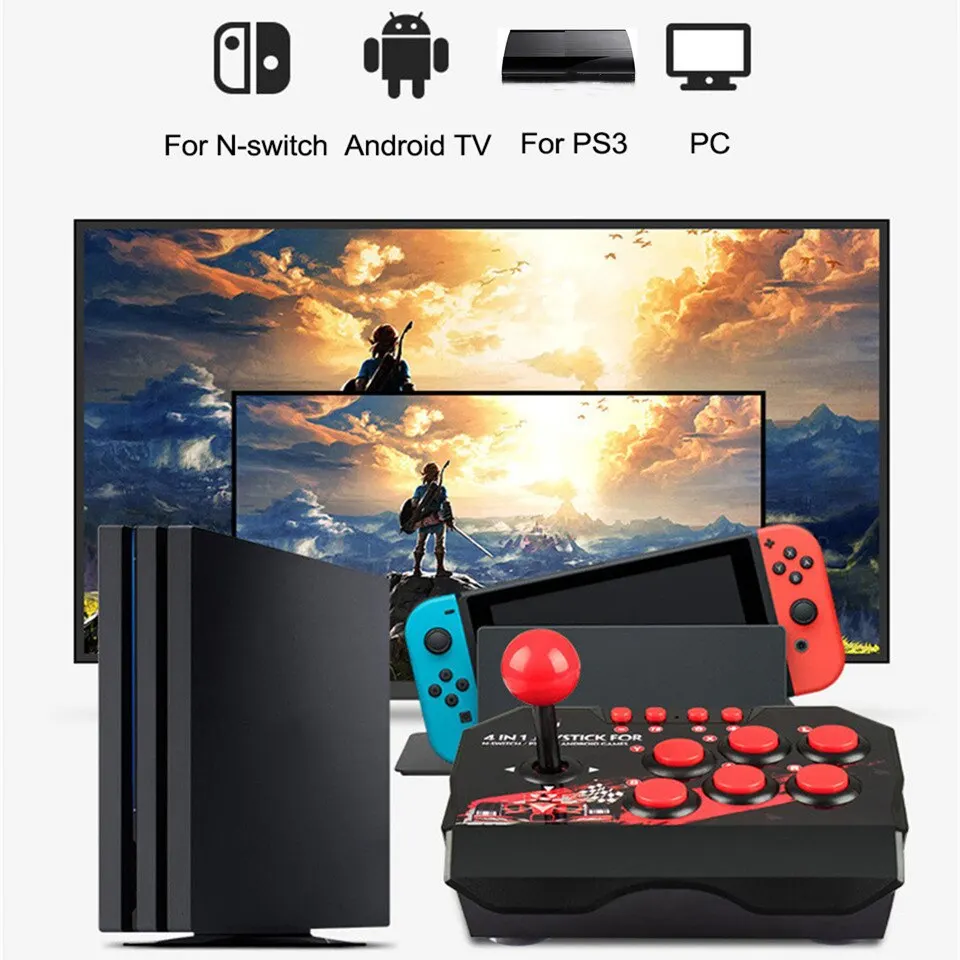 GAMINJA NS002 4 1 Ʈ ̵ ܼ  ̽ƽ Ŀ  Ʈѷ ٵ ġ PS3 PC ȵ̵ TV