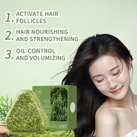 Usman herbe & Platycladus shampooing à base de plantes savon naturel perte de cheveux traiter renforce les racines contrôle l'huile nettoie la croissance des cheveux du cuir chevelu 5
