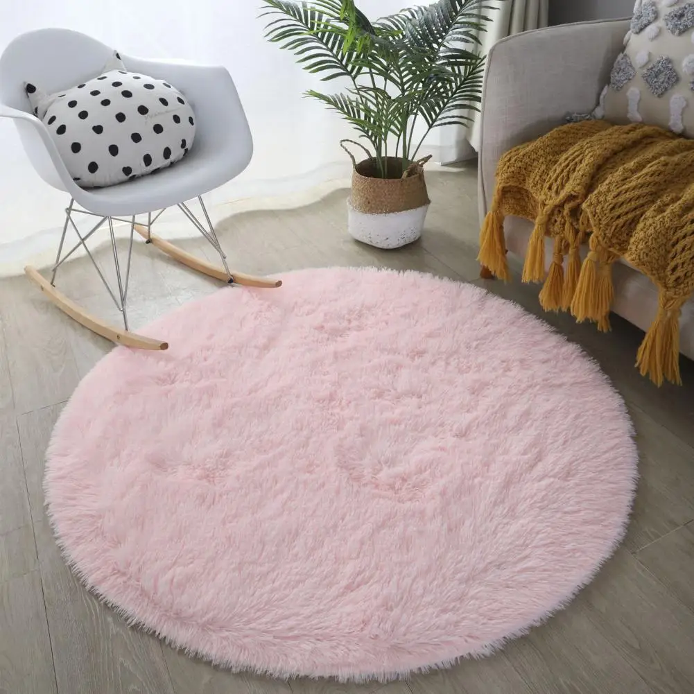 

Non-slip Children Rug Super Soft Luxury Round Fluffy Area Rugs for Bedroom Nursery Plush Anti-slip Carpet for Children for Girls