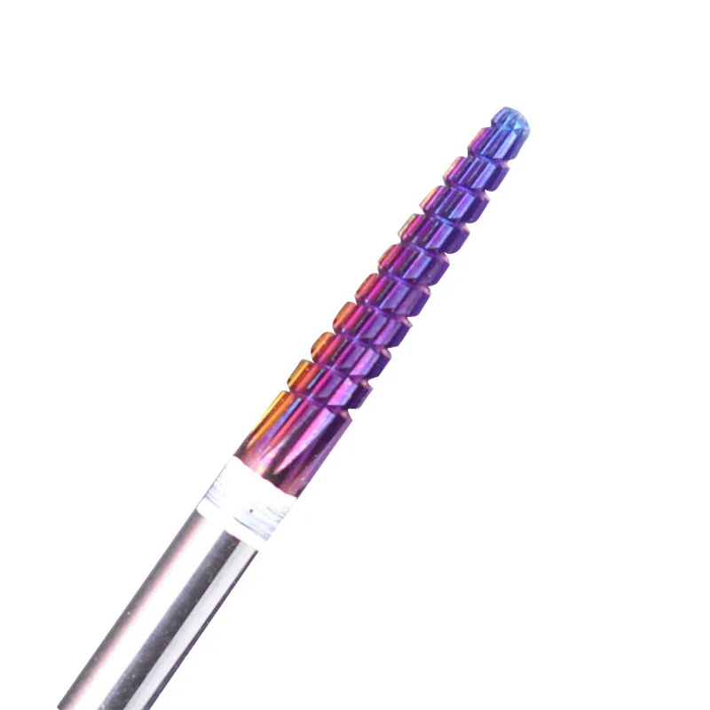 4pcs Kit Hot! Purple Pro Whole Carbide Nail Drill Bits Nail Art Electric Drill Machine Files Nail Art Tools cut and polish