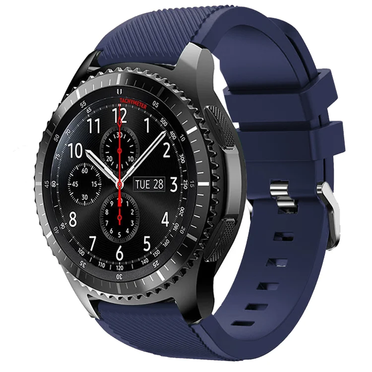 Silicone Sports Watch Strap, 20mm/22mm Adjustable Band