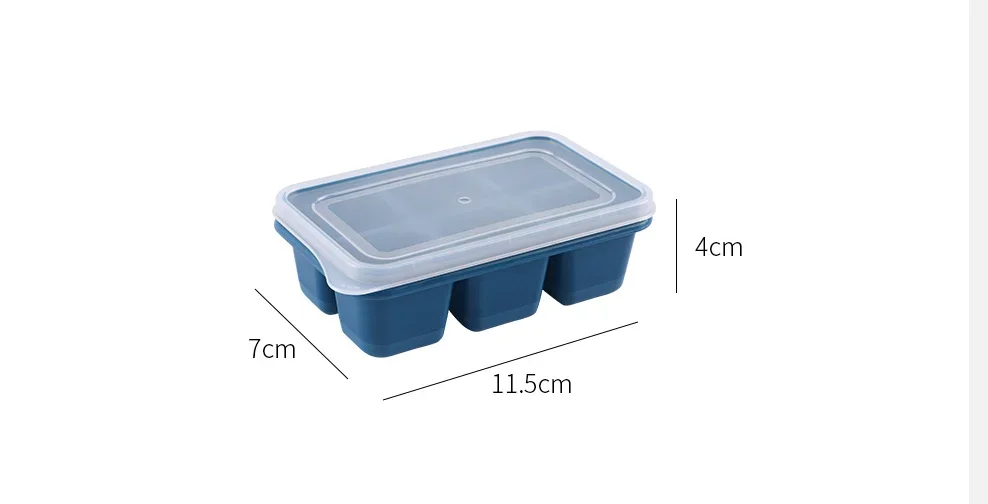 Description Picture 3 of item1Pcs 6 Grids Silicone Ice Cube Maker Tray Ice Cream Mold Freezer Cream Ball Maker Reusable Whiskey Cocktail Mould Bar Tools