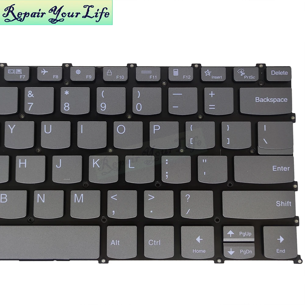 Russo Espanhol Backlight Teclado para Lenovo Yoga Magro 714itl05 7-14are05 7-14iil05 14iil Eua Spa es Teclado Cinza us - Imagem 2