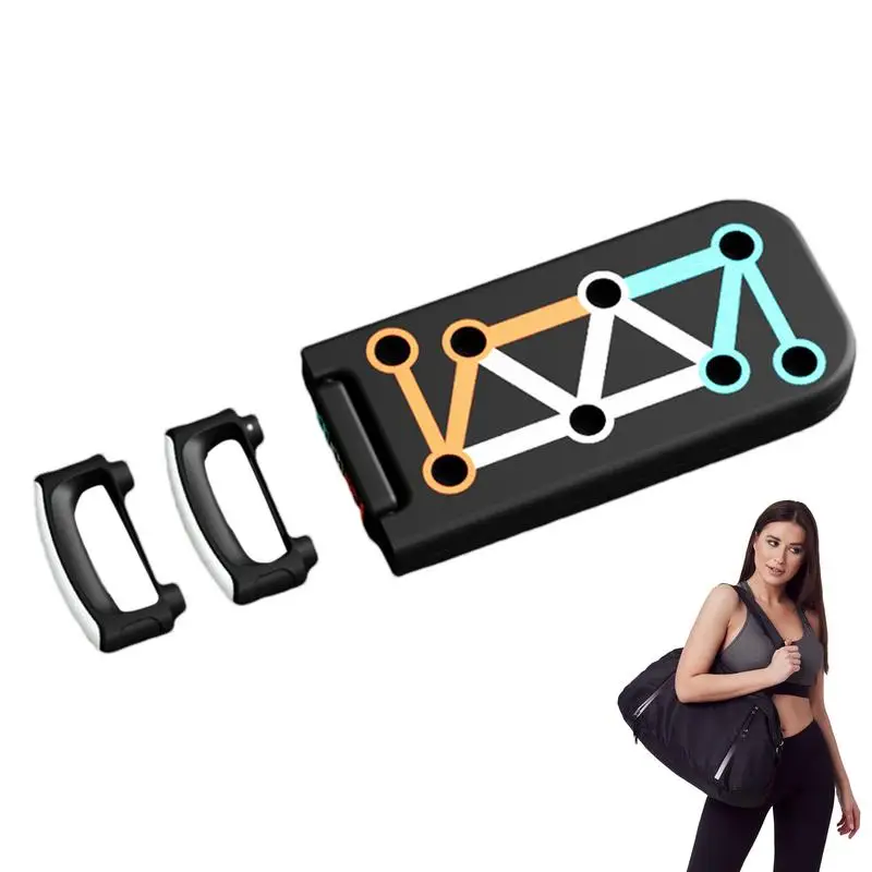 

Portable Multifunctional Push-up Board Set With Handles Foldable Fitness Equipment For Chest Abdomen Arms And Back Training