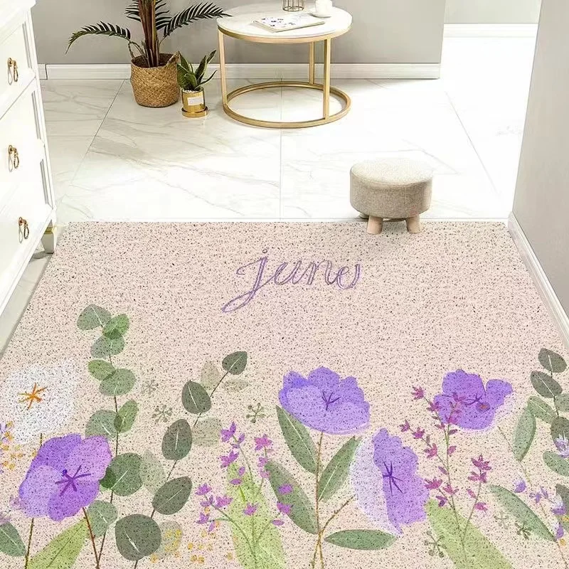 Hall Mat, Dirt Proof, Slip Resistant, PVC, Entrance Mat, Cut Fresh Flowers, Entrance Mat, Toilet