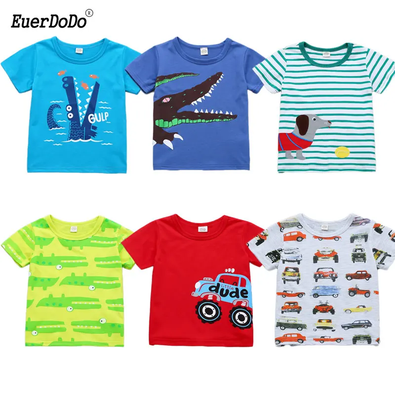 

Summer Cartoon Short Sleeve T Shirt For Boys Cotton Baby T-shirts Kids Sweatshirt 1-8Y Boy Clothing Children Tees