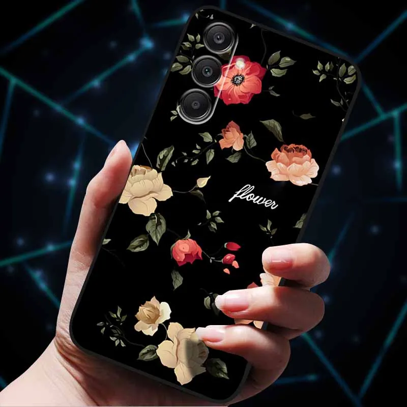 3D Floral Embossed Soft Silicone Phone Case - Elegant Back Cover Shell