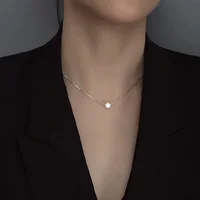 Collier avec pendentif en nacre pour femmes, en argent Sterling 925, de luxe, blanc, 6MM, 8MM, 10MM, accessoires bijoux de mariage 4