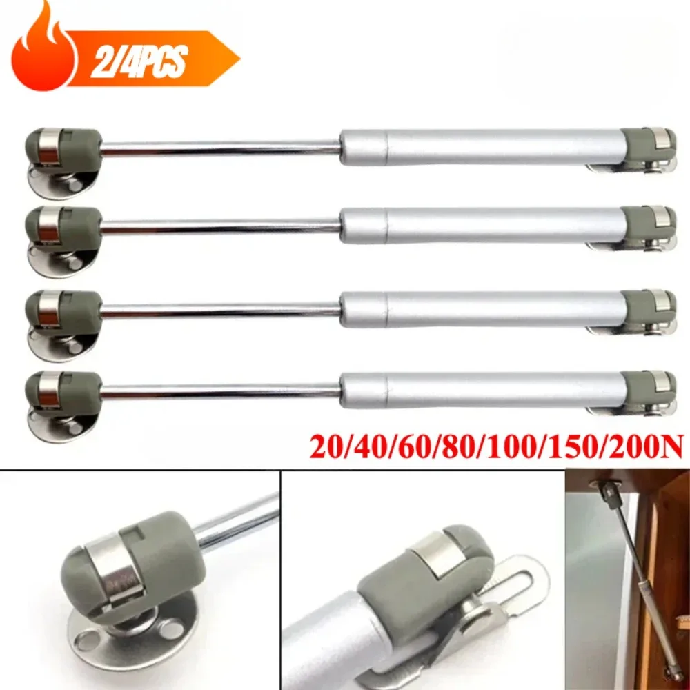 2/4 Pack Gas Struts 20N-200N Gas Spring Cabinet Hinge Copper Core Lift Support Kitchen Cupboard Door Hydraulic Support Bar furniture hinge cabinet door hinges cabinet hinges