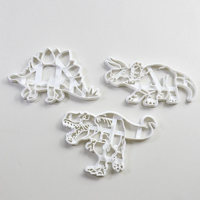 Dinosaur Cookie Cutter T-Rex Stegosaurus Cookie Mold Children Favor Stamp Birthday Party Dessert Mold Fondant Cake Decors