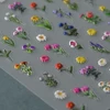Wildflowers 5D Nail Stickers Embossed Nails Decals Self Adhesive Sliders For Women Decoration 2