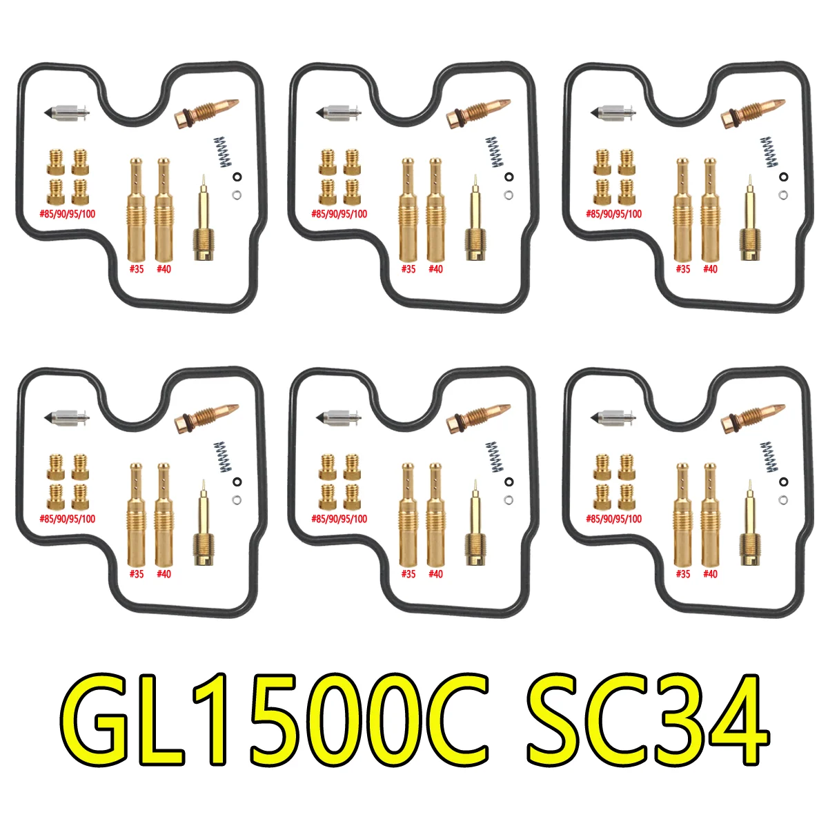 HONDA-GL1500-SC34-6Sets-Carburetor-Repair-Kit-Valkyrie-1500-GL1500C ...