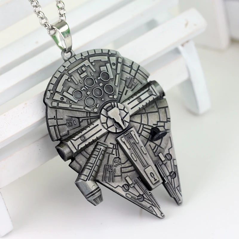 Star Wars Astronave Millennium Falcon Collana Tecnologia Astronave Ciondolo Collo Catena Fan Gioielli Regalo