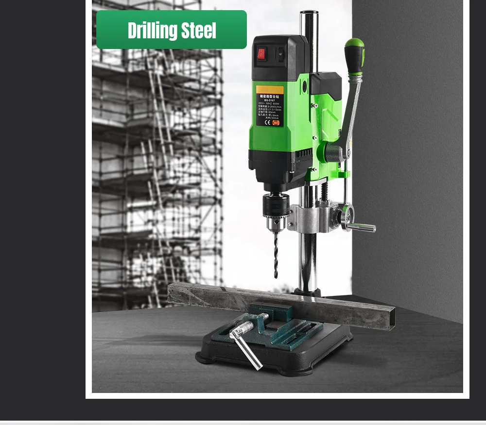 Powerful 800W Mini Drill Press Bench Top Drilling Machine with Drill Bits Kit fo