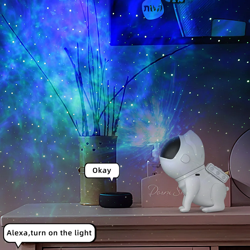 night lamp for bedroom WiFi Bluetooth Star Projector Galaxy LED Night Light With Remote LED Astronaut Decorative Projector Lamp For Kid Bedroom Gift hatch night light