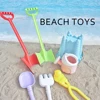Children Wood Stick Beach Shovel Play House Stainless Steel Pointed Snow Thickened Plastic Shovel Outdoor Toy Kids Gift 5