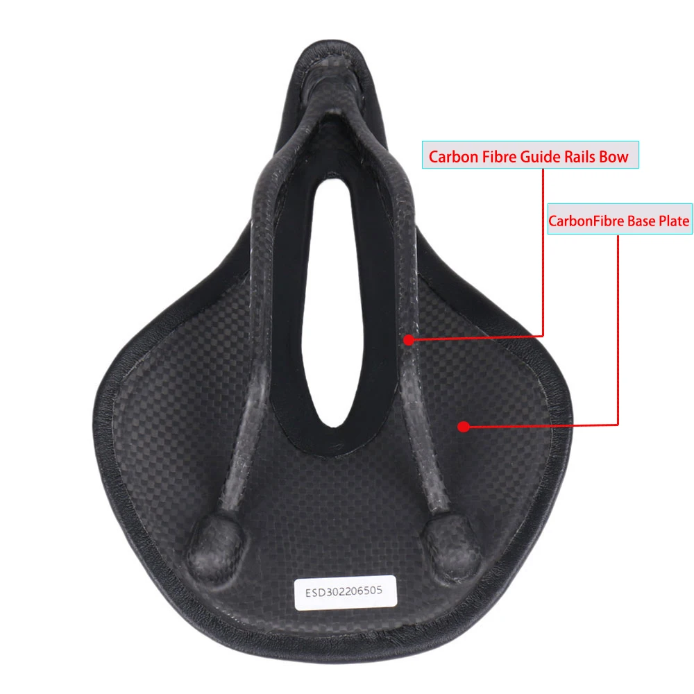 Selle en carbone super légère pour vélo de route et VTT, siège de bicyclette, 96g, R64.240 x 143/155mm