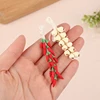 1:12 Dollhouse Miniature Simulation Food Vegetables Fake Chili Pepper Garlic DIY Scene Doll House Room Home Christmas Wall Decor 1