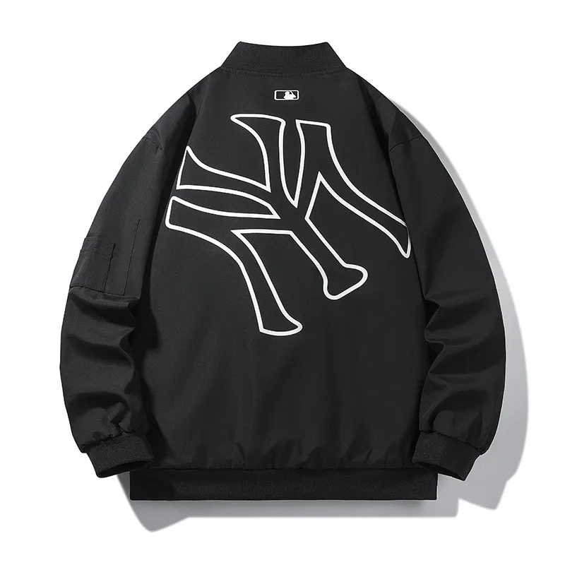 Hong Kong Style Embroidered Loose-Fit Pilot Baseball Jersey Jacket For Men New Spring Autumn NStand Collar Unique Motorcycle Rid