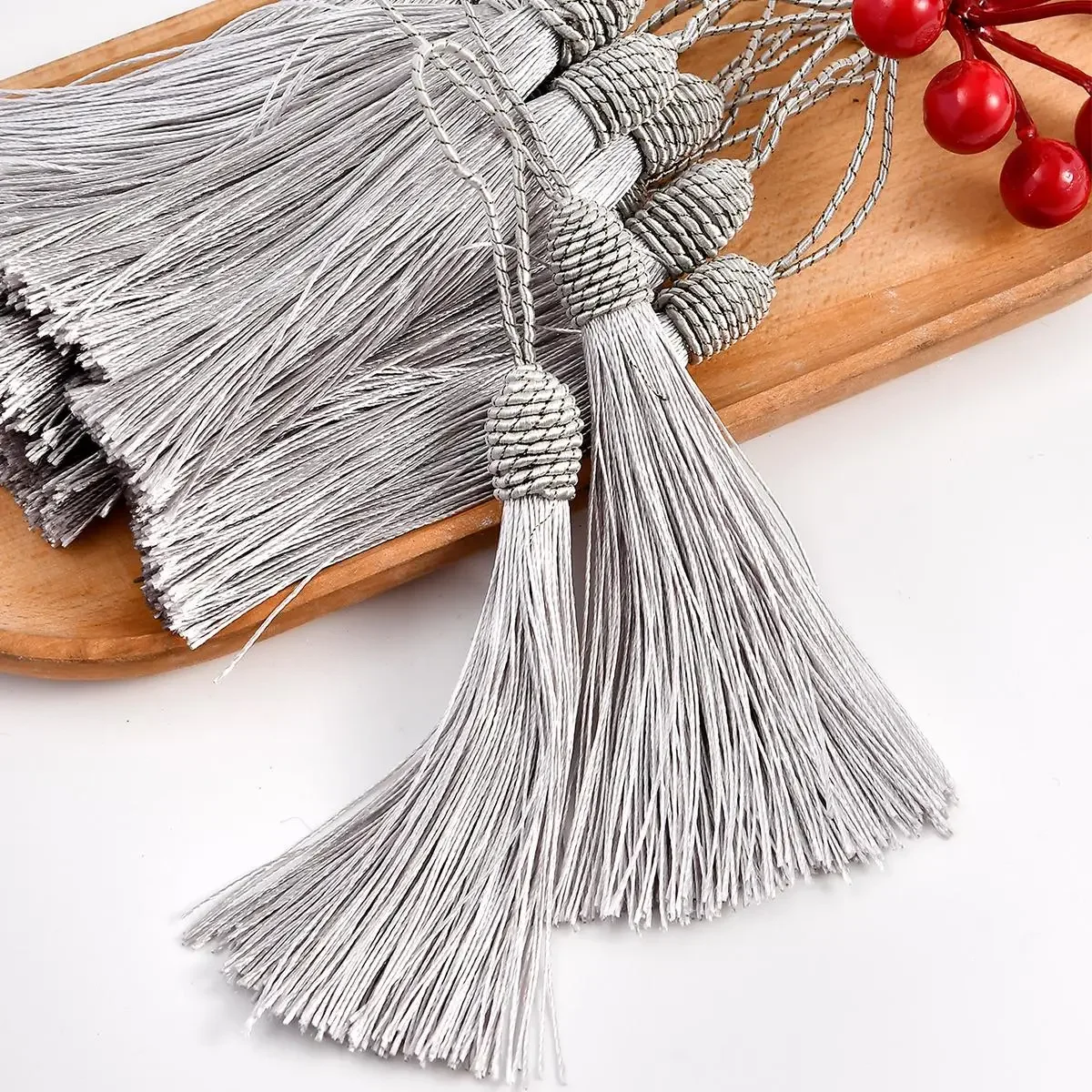 Tassel Screw Cap Screw Ball Head Hanging Whiskers Thread tassel accessories Chinese Knot Decoration DIY Accessories