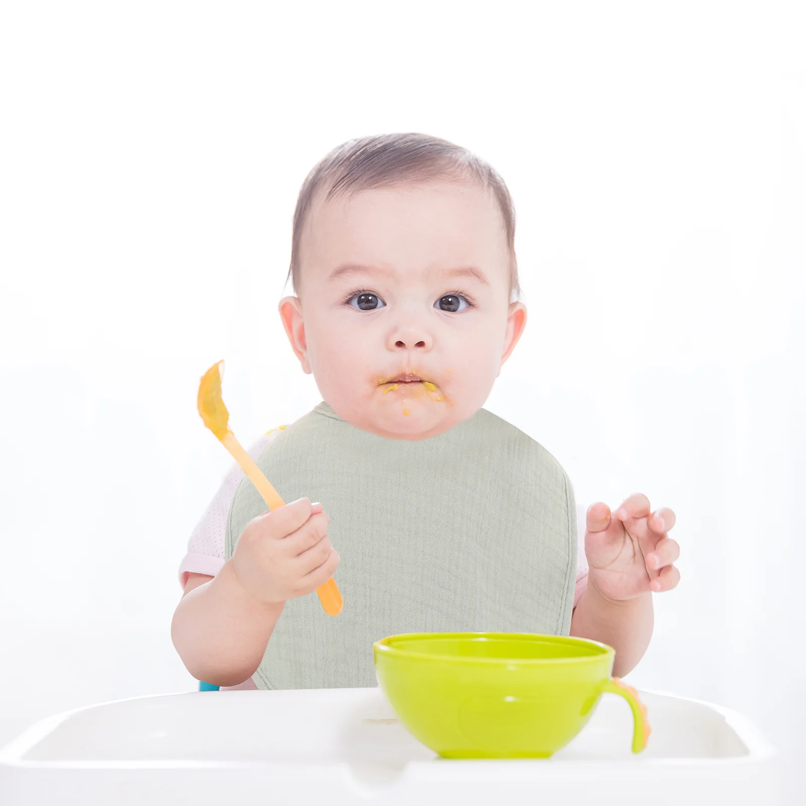 5 pcs Toddler Drooling Bibs Baby Teething Bibs Infant Cotton Bibs Drool Bibs Feeding Bibs