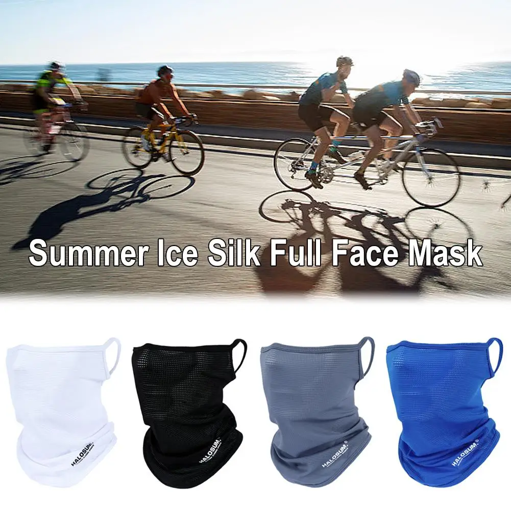 

Face Mask Balaclava Breathable Summer Ice Silk Sun UV Protection Outdoor Sport Windproof Scarf Neck Gaiter For Hiking Cycli U8C8