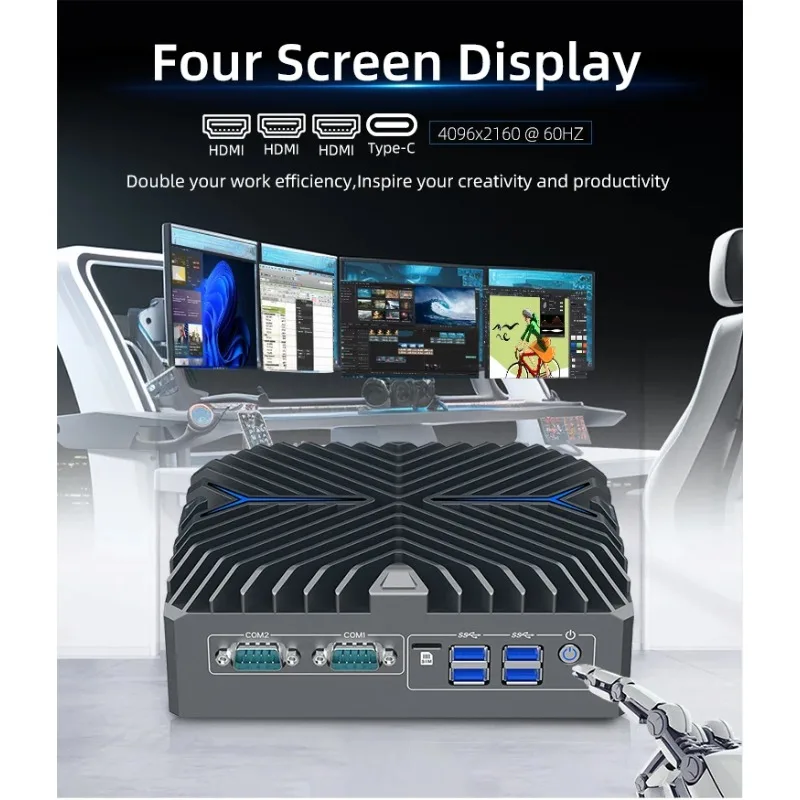 11TOPS NPU 인텔 AI 부스트 14세대 울트라 5 125U 윈도우11 프로 4K 3HD UHD 팬리스 AI 미니 PC