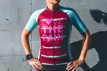  Women's cycling jersey love the pain team cycling top City leisure riding mountain outdoor breathable perspiration 