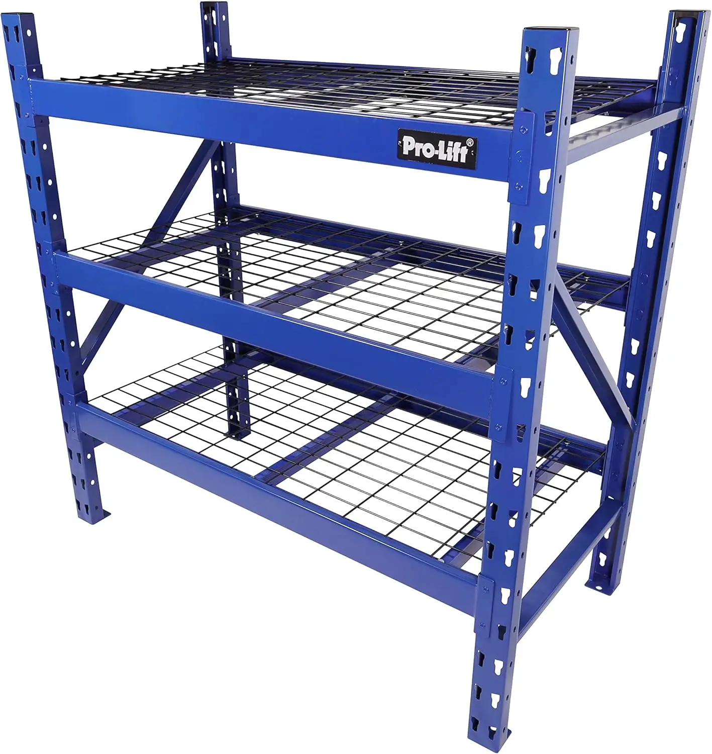 Garage Storage Shelves - Heavy Duty 3-Tier Adjustable Metal Wire Shelving 48" H X 48" W X 24" D 2
