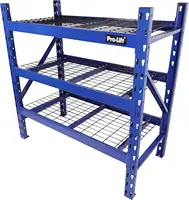 Garage Storage Shelves - Heavy Duty 3-Tier Adjustable Metal Wire Shelving 48" H X 48" W X 24" D 2