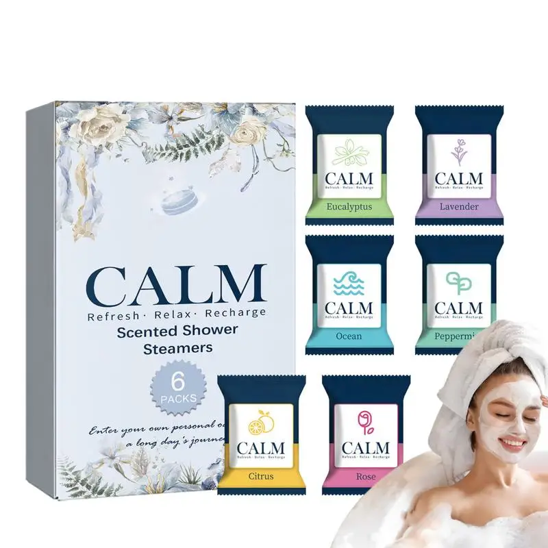 

6pcs Mini Aromatherapy Shower Tablets Foot Soak Tablets Self Care And Relaxation Gifts Handmade Shower Bombs Bath Accessories
