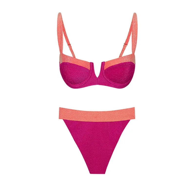 2024New Push up Bikini Sexy High WaistbikiniSplit Swimsuit Set Wholesale Chiffon Dress