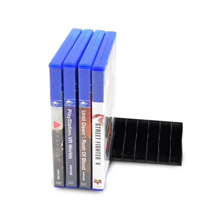 2pcs Storage Shelves Game Card Box Storage Stand CD Disk Holder for Sony Playstation 4 PS4 / PS4 Slim / PS4 Pro Disks Storage