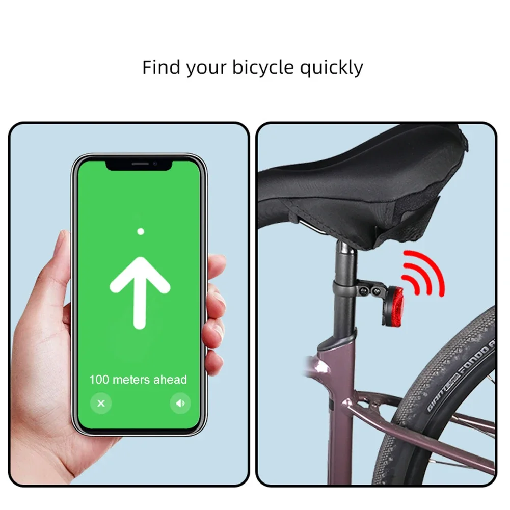 Anti Lost Tracker Anti Lose Tracker GPS Locator Item Locator Anti Lost Locator Mountain Bicycle Rack Light Anti-Theft Cycling Locator Tracker Night Light Positioning Hidden Bike Accessories for AirTag