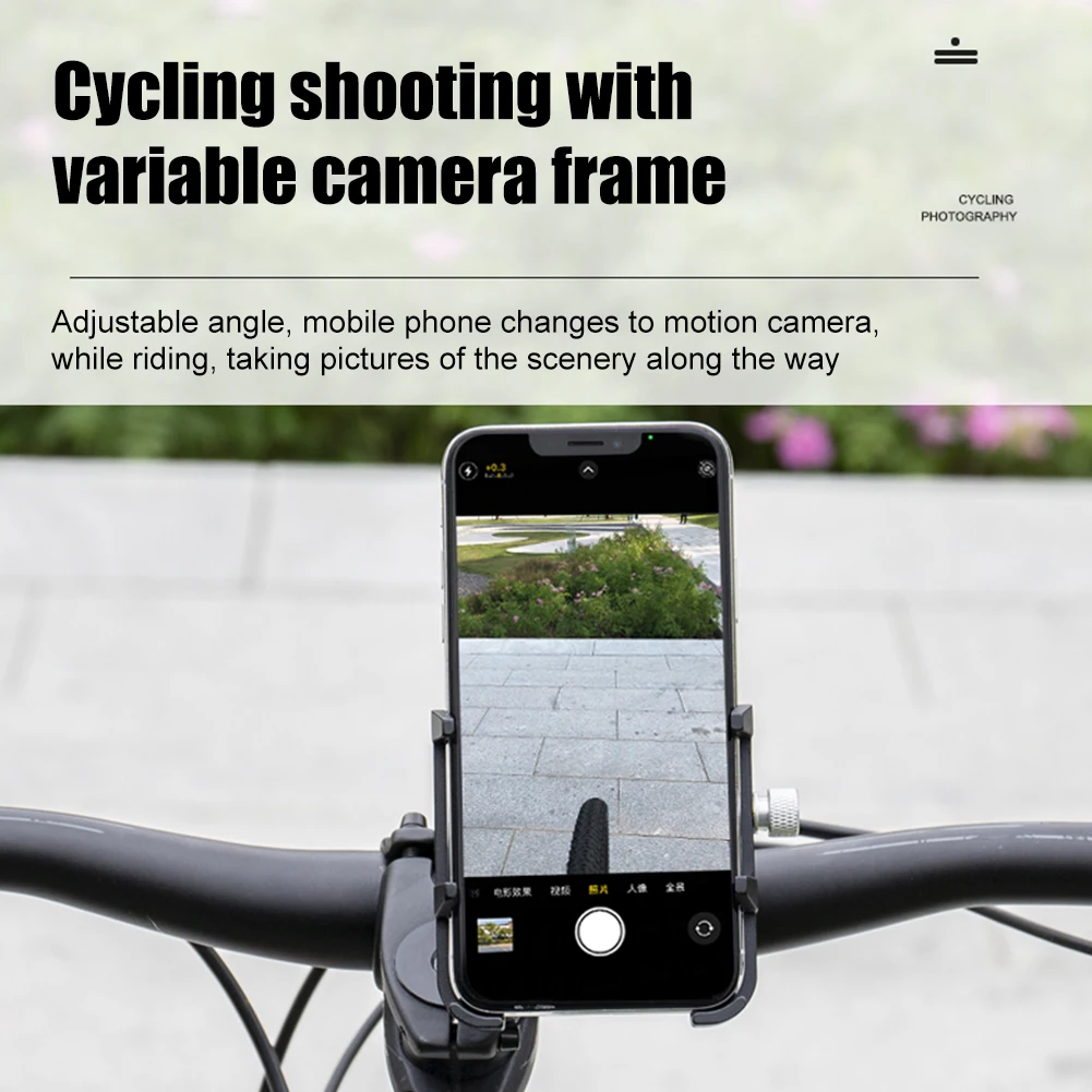 Bicycle Accessories Bicycle Bracket Motorcycle Bike Phone Holder Aluminum Alloy Cell Phone Holder Rotatable Adjustable Anti-slip