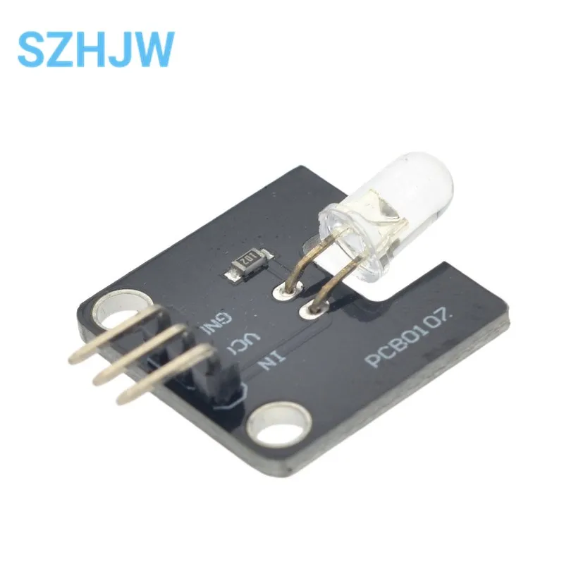 Lot De 5 LED 10 Mm - Rouge, Jaune, Bleu, Vert, Blanc - Pour Projets électroniques, Arduino, Prototypage