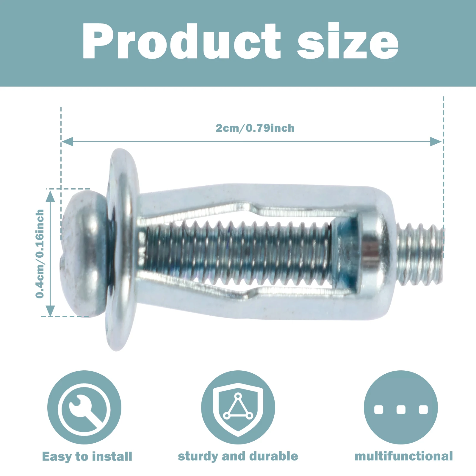 M4 Petal Nut Expansion Screw Carbon Steel Rivet Nut Jack Nuts Set Petal Shape Kit Sturdy Plastic/Hollow Wall Fixing 80Pcs expansion plugs