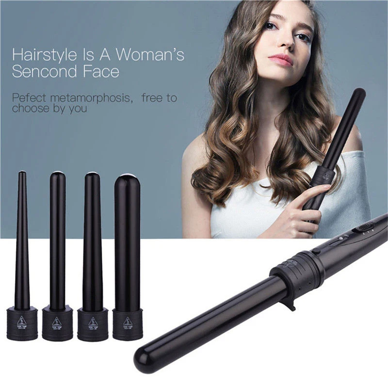 Hair Styling Tools Curling Iron Curing Wand Set 5 In 1 Magic Styling Professional Ceramic Roll Rotating Iron Mini Hair Curler