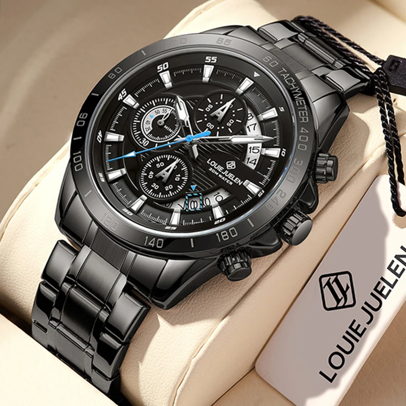 

Sport Watches For Men Brand Luxury Waterproof Stainless Steel Military Watch Man Business Luminous Calendar Clock Stopwatch 2024
