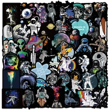 

10/30/50Pcs Cartoon Outer Space Astronaut Stickers Decal DIY Skateboard Laptop Luggage Guitar Waterproof Sticker