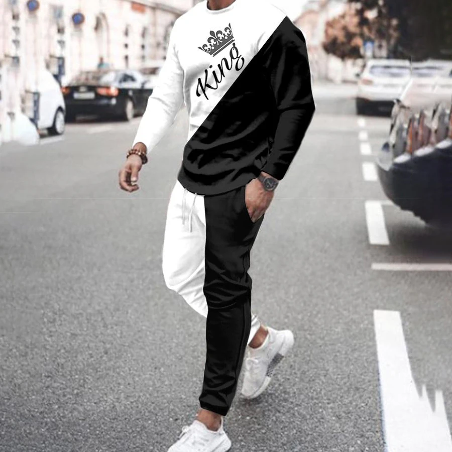 Spring Autumn Men 2 Piece Suit 3D Printed Jogging Outfits Oversized Sports  Set Casual Streetwear Fashion US Highway 66 Pant Sets - AliExpress