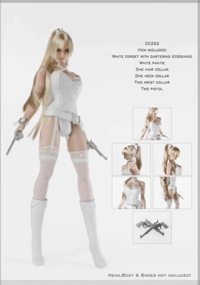 

DOLLSFIGURE Female Soldier 1/6 Underwear Set for 12'' Doll(no figure)
