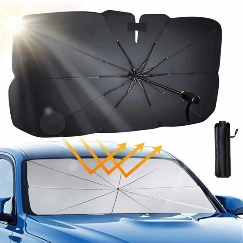 

Car Sunshade Umbrella Foldable Auto Rotating Sun Shade Protector Car Interior Windshield Covers Vehicles Windscreen Shades