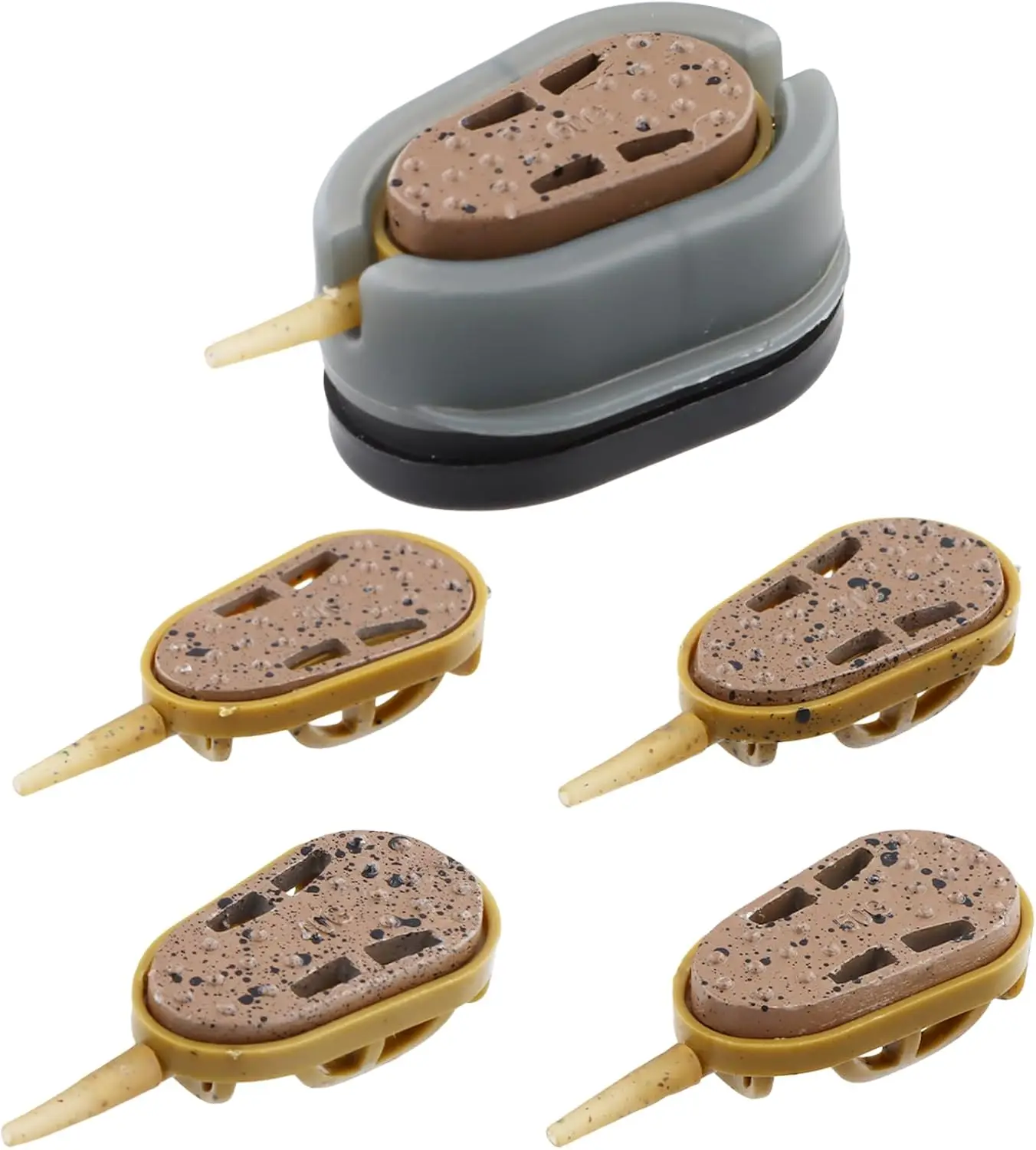 Feeders méthode carpe 20g à 60g - 2 à 6 pièces avec moule à libération rapide pour pêche au feeder